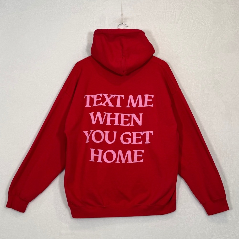 Lonely Ghost Red Text Me When You Get Home Hoodie XL